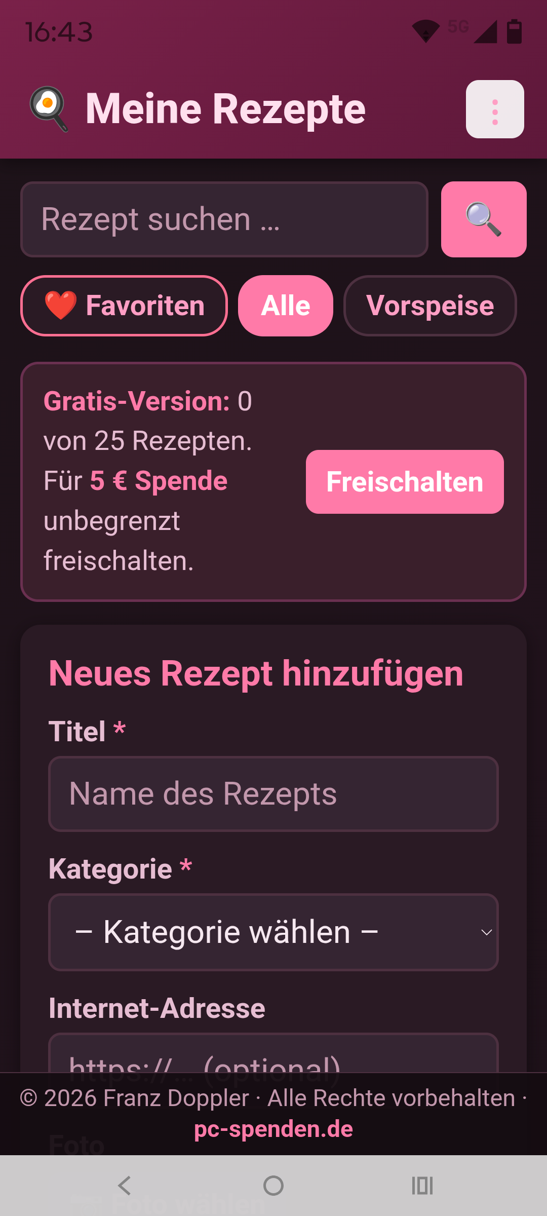 Meine Rezeptesammlung die App